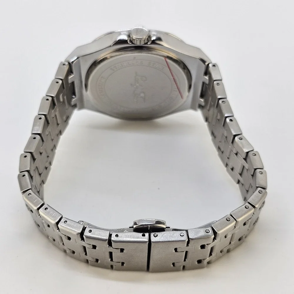 Lucky Fours Men's Watch 44MM Champagne Dial Day Date Gray Band 8